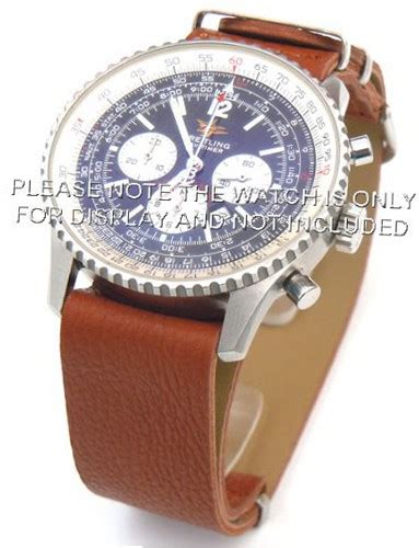 breitling navitimer nato strap|Breitling Navitimer 22mm deployment strap.